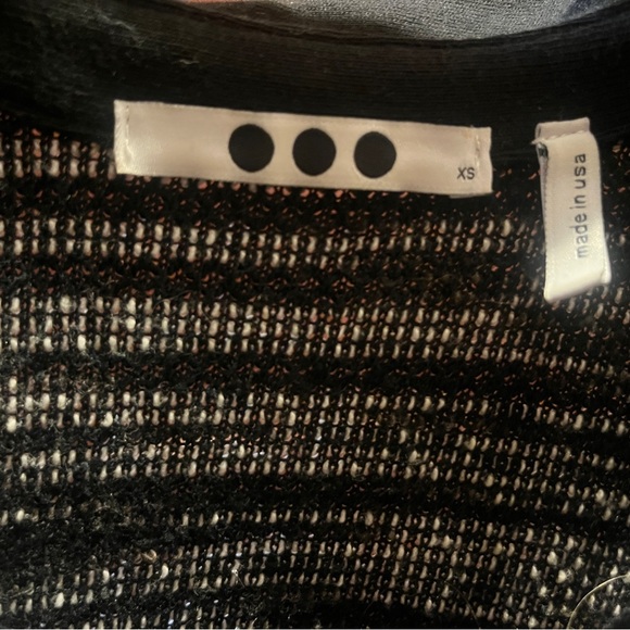 Three Dots Striped Lace-Up Knit Dress - Picture 4 of 4